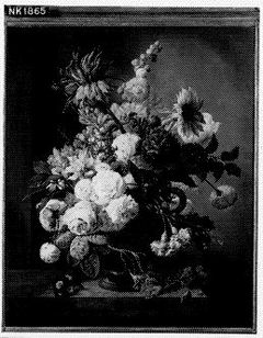 Stilleven met bloemen in een vaas by Anthony Oberman