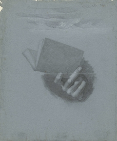 Studie van een hand die een boek vasthoudt by Charles Howard Hodges