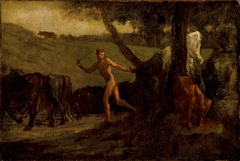 Study for 'Mercury Leading the Cows of Argus to Water'