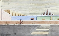 Study for The Five Factories by Jeffrey Smart