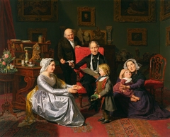 The Adoption. by Ferdinand Georg Waldmüller