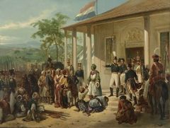 The Arrest of Diepo Negoro by Lieutenant-General Baron De Kock by Nicolaas Pieneman