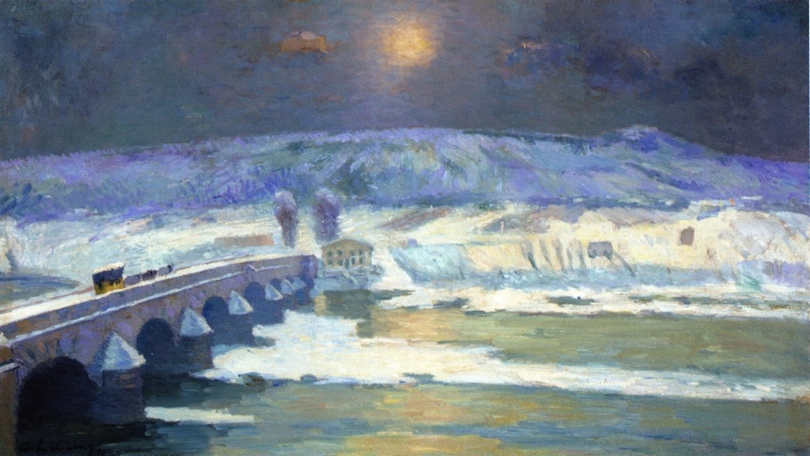 The Bridge over the Allier at Pont-du-Chateau in Winter (1886)
