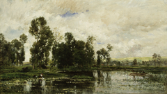 The Edge of the Pond by Charles-François Daubigny