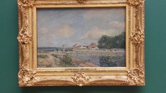 The Loing Barrage at Saint-Mammès by Alfred Sisley