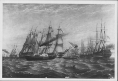 The Naval Review at Spithead, 11th August 1853 by William Adolphus Knell