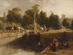 The Old Lock, Windsor by William Frederick Witherington