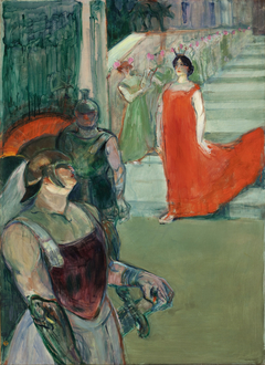The Opera 'Messalina' at Bordeaux (Messaline descend l'escalier bordé de figurants) by Henri de Toulouse-Lautrec