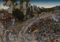 The Pharoah's Hosts engulfed in the Red Sea by Lucas Cranach the Elder