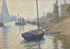 The Ponton de la Félicité at Asnières by Paul Signac