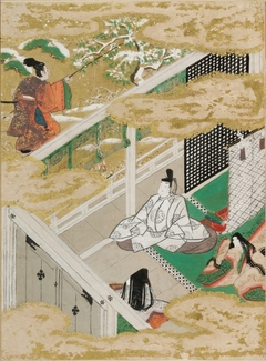 The Safflower (Suetsumuhana), Illustration to Chapter 6 of the Tale of Genji (Genji monogatari) by Tosa Mitsunobu