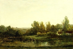 The Washerwomen by Charles-François Daubigny