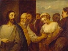 The Woman Taken in Adultery (copy after Titian) by David Teniers the Younger