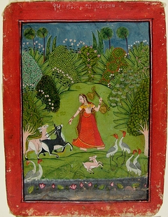 Todi Ragini, Illustration from a Ragamala (Garland of Melodies) Series by Anonymous