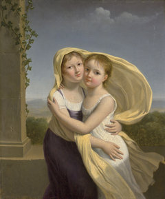 Two sisters embracing by Jeanne-Elisabeth Chaudet