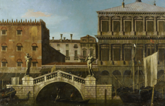 Venice: Capriccio of the Zecca and Granaries with the Ponte della Pescaria by Canaletto