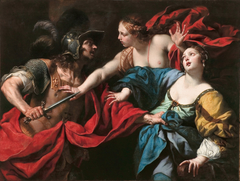 Venus preventing her son Aeneas from killing Helen of Troy