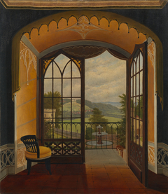 View from the Window in the Corridor of the Rosenau by Ferdinand Zschäck