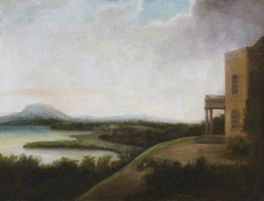 View of Strangford Lough from the Temple of the Winds with a Sail-boat by Anonymous