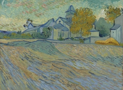 View of the Asylum and Chapel of Saint-Rémy by Vincent van Gogh