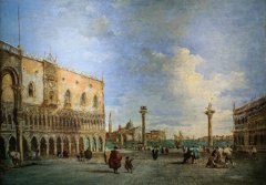 View of the Doge's Palace in Venice. by Francesco Guardi