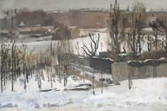 View of the Oosterpark, Amsterdam, in the Snow