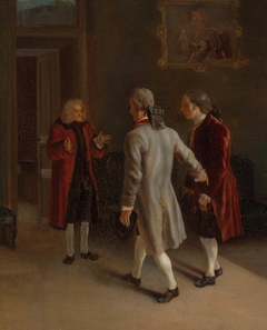 Voltaire Welcoming his Guests by Jean Huber