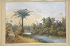 Waterval te Tjieroek Betong Java by Charles William Meredith van de Velde