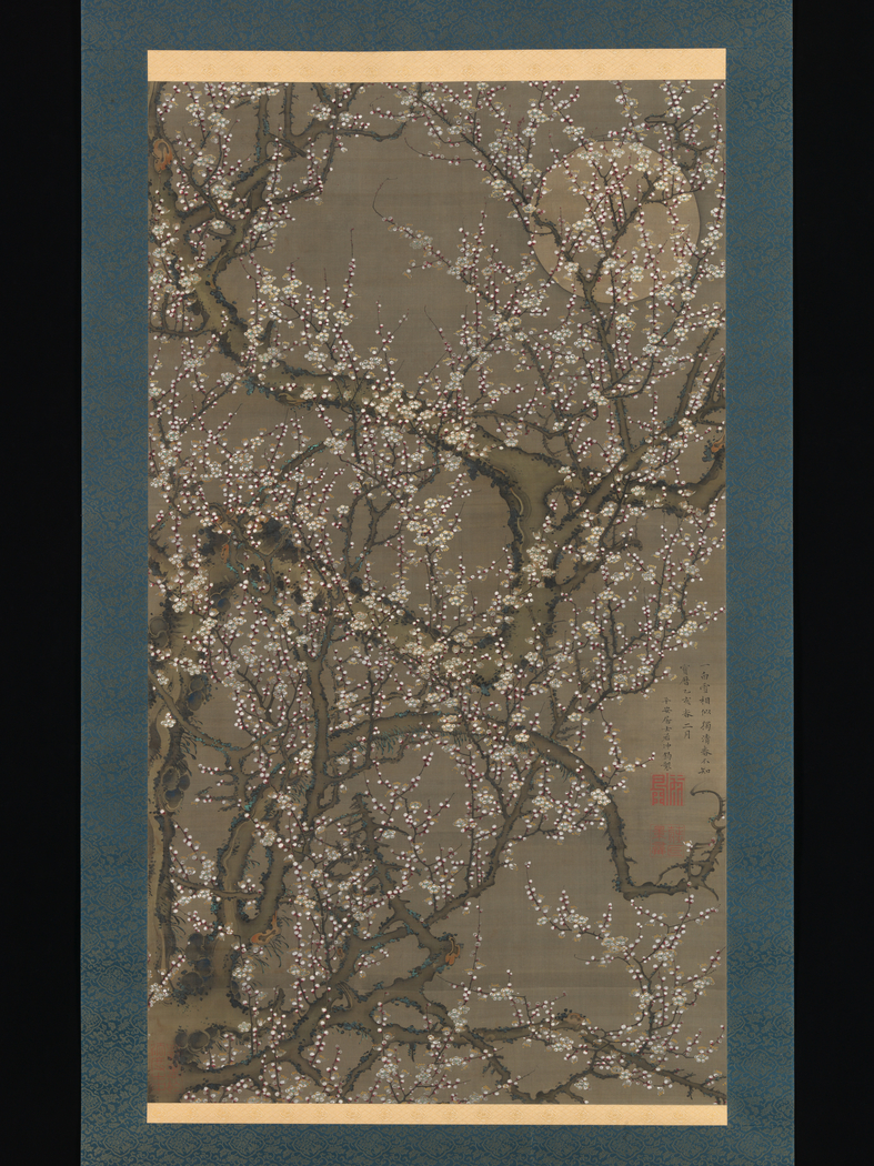 White Plum Blossoms and Moon