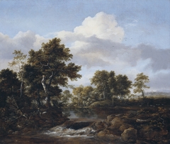 Wooded Landscape with a Stream by Jacob van Ruisdael