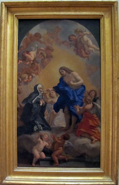 A Blessed Abbess Receiving the Host from the Hands of Christ by Giovanni Battista Gaulli