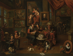 A Collector in his Cabinet by Gerard Thomas