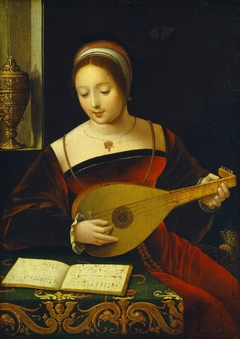 A female lutenist by Master of the Female Half-Lengths