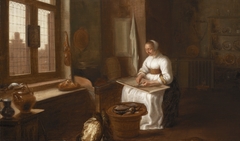 A Woman Cleaning Fish