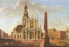 Alter Markt - Blick auf die Nickolaikirche by Johann Friedrich Meyer