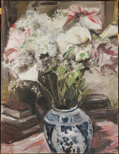 Amaryllis, Calla Lilies, and Lilacs by Lovis Corinth