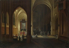 An Evening Service in a Church by Pieter Neeffs I