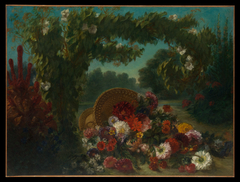 Basket of Flowers by Eugène Delacroix