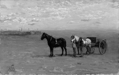 Beach Scene with Horses by William Morris Hunt