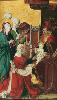Beschneidung Christi (Innenseite); Maria einer Heimsuchung (Außenseite) by Anonymous