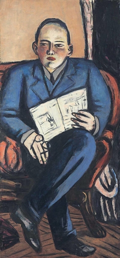 Bildnis Erhard Göpel by Max Beckmann