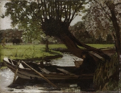 Boat with a Pollard Willow by Matthijs Maris
