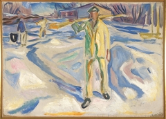 Building Workers in Snow by Edvard Munch