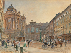 Burgtheater, Michaelerplatz, Vienna by Rudolf von Alt