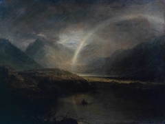 Buttermere Lake, with Part of Cromackwater, Cumberland, a Shower by J. M. W. Turner