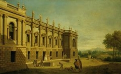 Capriccio with a View of Burlington House, London by Antonio Visentini