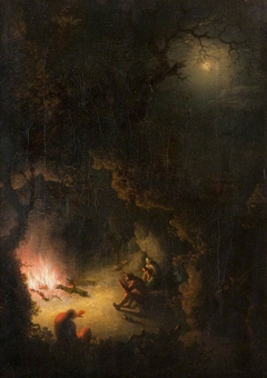 Cavern Scene by Firelight by William Smith