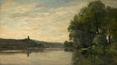 Château Gaillard, the Seine at Roche Guyon by Charles-François Daubigny
