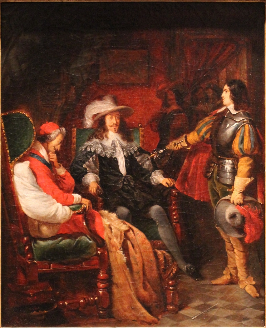Cinq-Mars rendant son épée à Louis XIII by Claudius Jacquand