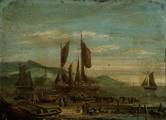 Coastal scene with shipping by Anonymous